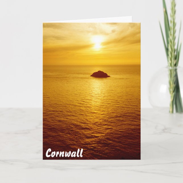 Cornwall sunset kort (Framsida)