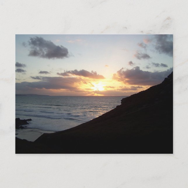 Cornwall Sunset nära Saint Agnes Poldark Land Vykort (Framsida)