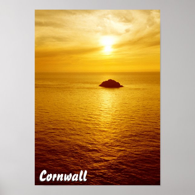 Cornwall sunset poster (Framsidan)