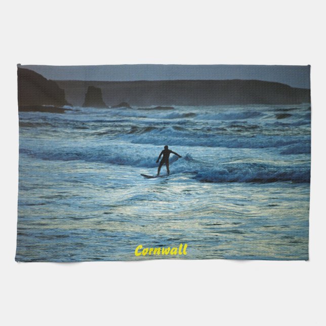 Cornwall surfing kökshandduk (Horisontell)