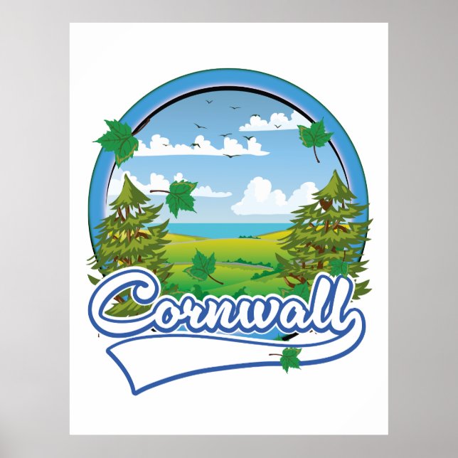 Cornwall Travel logotyp Poster (Framsidan)