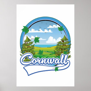 Cornwall Travel logotyp Poster