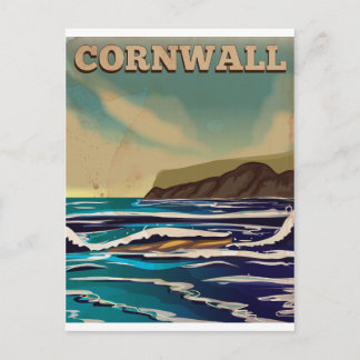 Cornwall Vintage resor Poster Vykort
