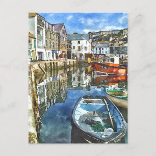 Cornwall Watercolor-Stil Vykort