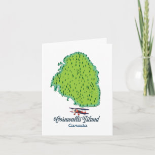 Cornwallis Island, Kanada Travel karta Anteckningskort