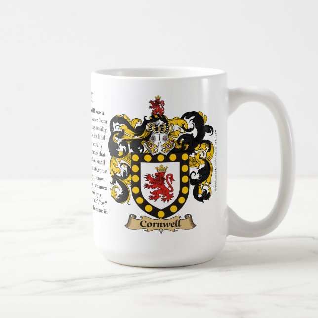Cornwell, ursprung, det menande och vapenskölden kaffemugg (Höger)
