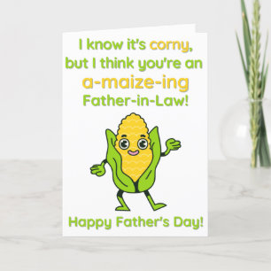 Corny, A-Maize-Ing Far-in-Law Fars dag Card Kort