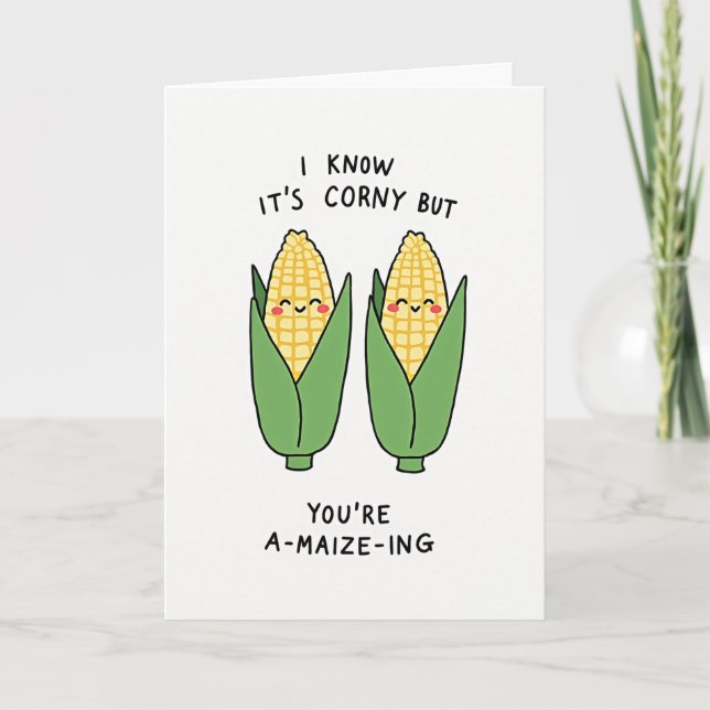 Corny But Amazing Corn Card Kort (Framsida)