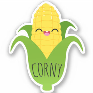Corny Cute Maj på Cob Foodie Sticker Klistermärken