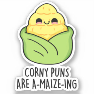 Corny Puns är en majsgrej vid Maj Pun Klistermärken