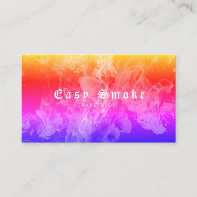 Corolful Smoke Vape Shop Business Card Visitkort (Framsida)