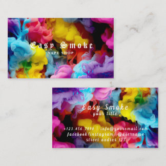 Corolful Smoke Vape Shop Business Card Visitkort
