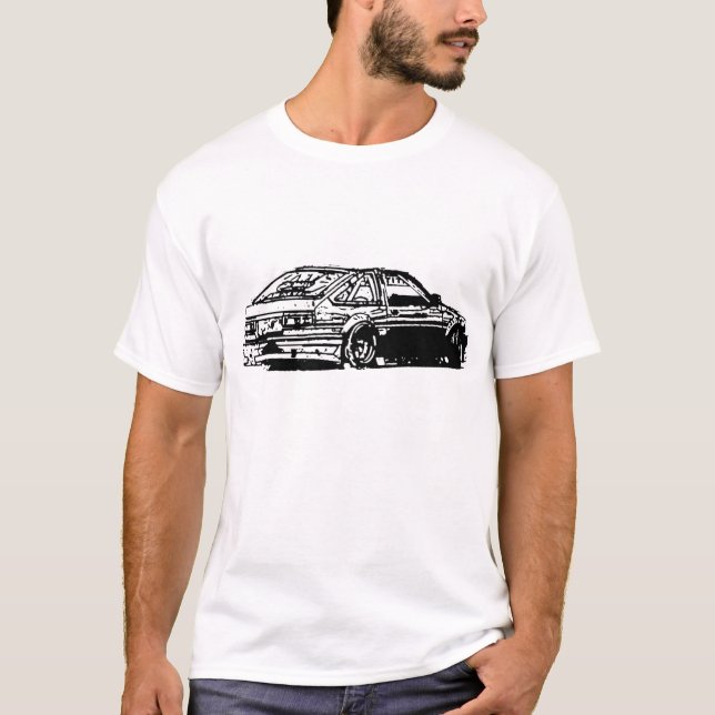 Corolla 1986 AE86 Tee Shirt (Framsida)