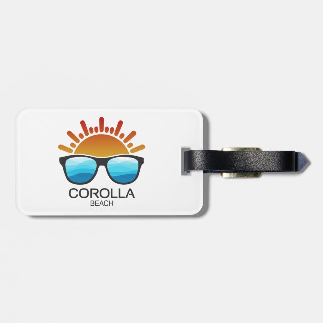 Corolla Beach North Carolina Sunglasses Bagagebricka (Baksida Vågrät)