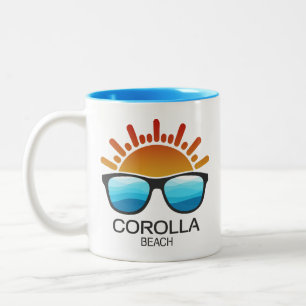 Corolla Beach North Carolina Sunglasses Två-Tonad Mugg