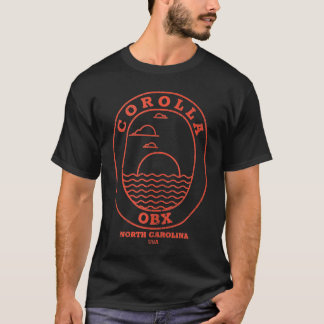 Corolla NC Summertime Vacationing Oval Sunrise Tan T Shirt
