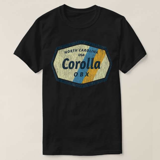 Corolla NC Summertime Vacationing Stripey Badge T Shirt (Design framsida)