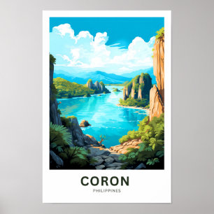 Coron Filippinon Travel Print Poster