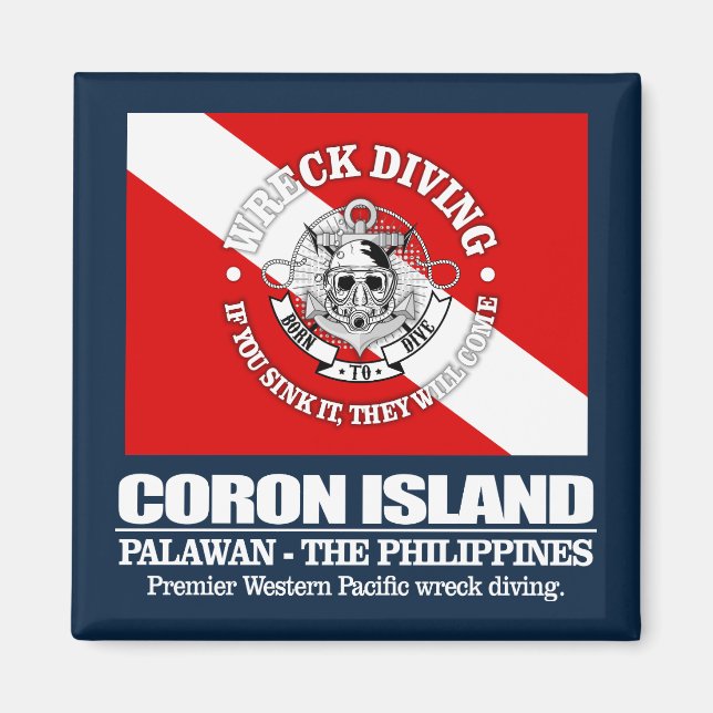 Coron Island (bästa vrak) Magnet (Framsidan)
