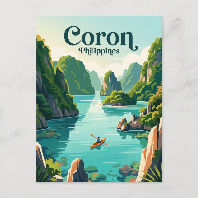 Coron, Palawan Filippinerna Vykort (Framsida)