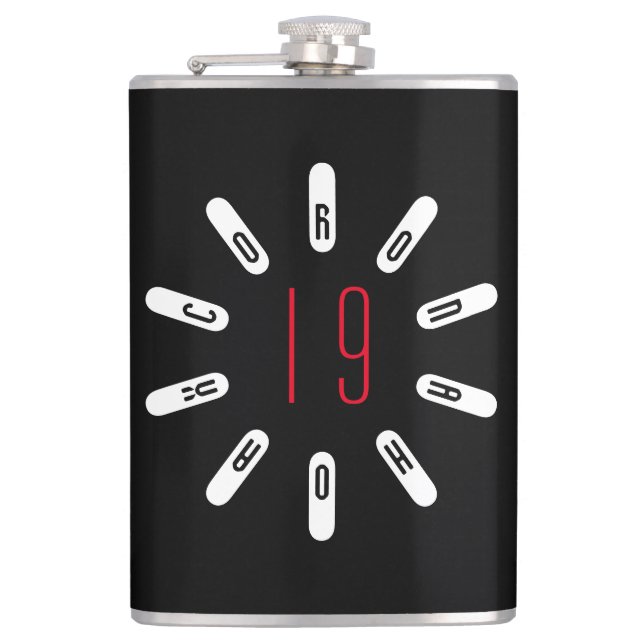 CORONA 19 HOAX Hip Flask Fickplunta (Framsidan)