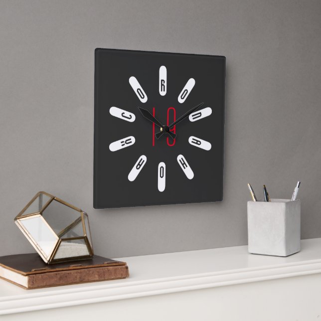 CORONA 19 HOAX Square Wall Clock Fyrkantig Klocka (Kontor)