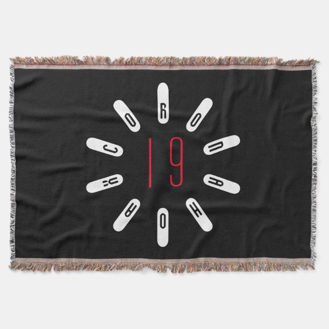 CORONA 19 HOAX Throw Blanket Filt (Framsidan)