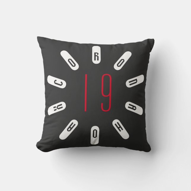 CORONA 19 HOAX Throw Pillow Kudde (Framsida)