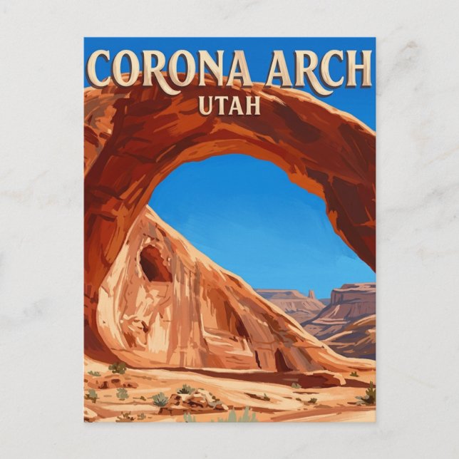 Corona Arch Moab Utah Vykort (Framsida)