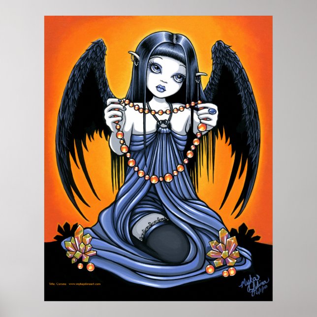 "Corona" Gothic Crystal Angel Art Poster (Framsidan)