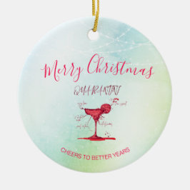 Corona jul Helgdag Quarantini Martini Grönt Julgransprydnad Keramik