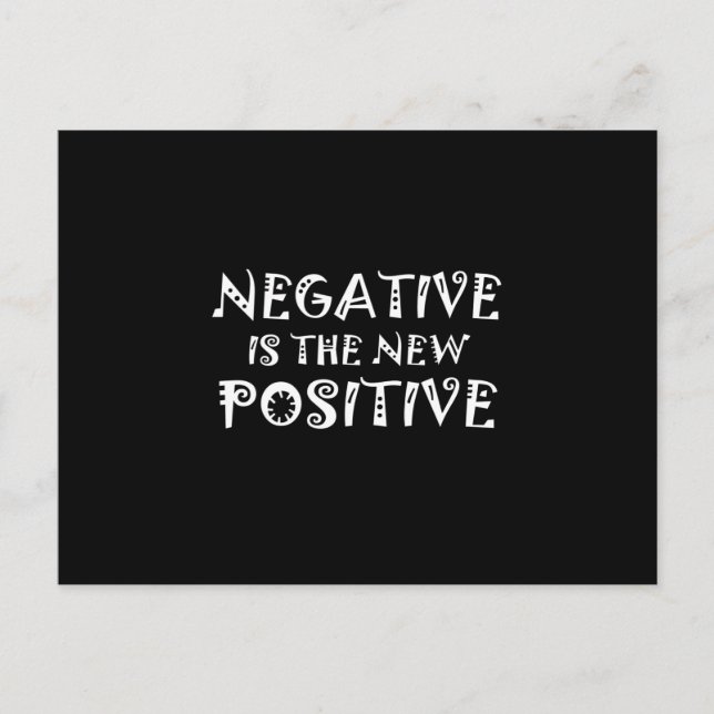 Corona - Negativ är det nya positiva Vykort (Framsida)