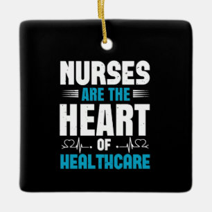Corona Nurses - Hjärtat of Health Care Julgransprydnad Keramik