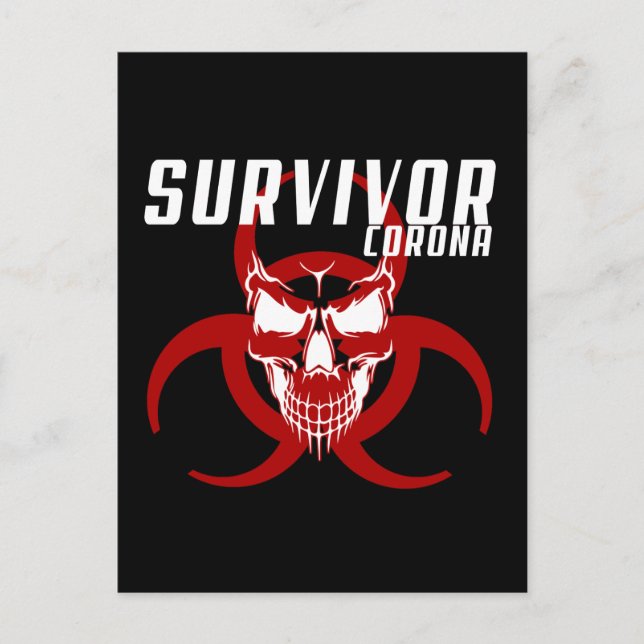 Corona Survivor Vykort (Framsida)
