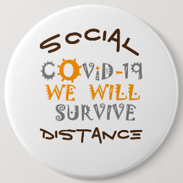 Corona Virus Health Pandemic Vi Överlever Knapp