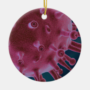 Corona Virus Microbiology Julgransprydnad Keramik