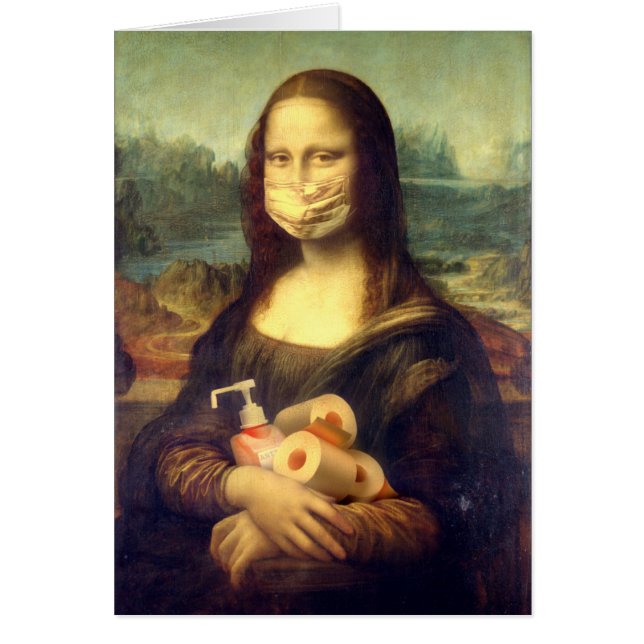 Corona Virus Porträtt Hälsningskort (Framsidan)