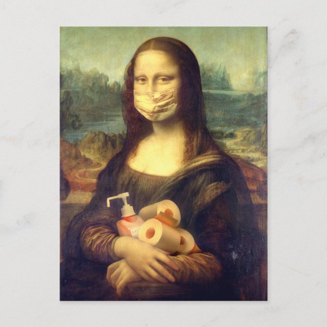 Corona Virus Porträtt Vykort (Framsida)