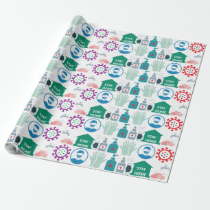 Corona Virus Protection Wrapping Papper Presentpapper
