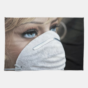 Corona Virus Protective Mask Kökshandduk