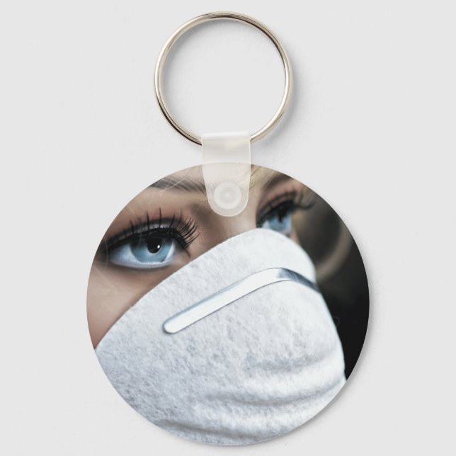 Corona Virus Protective Mask Nyckelring (Framsida)