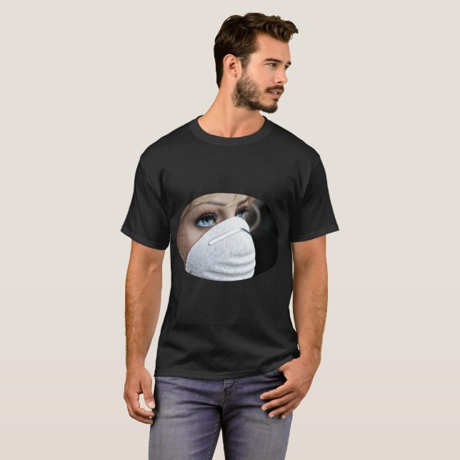 Corona Virus Protective Mask T Shirt (Hel framsida)