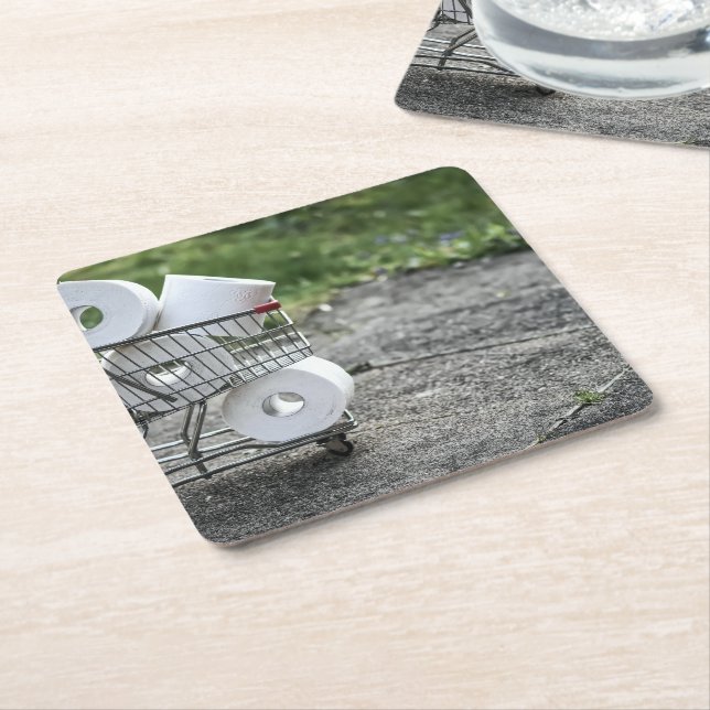 Corona Virus Protective Mask Underlägg Papper Kvadrat (Vinklad)