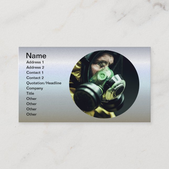 Corona Virus Protective Mask Visitkort (Framsida)