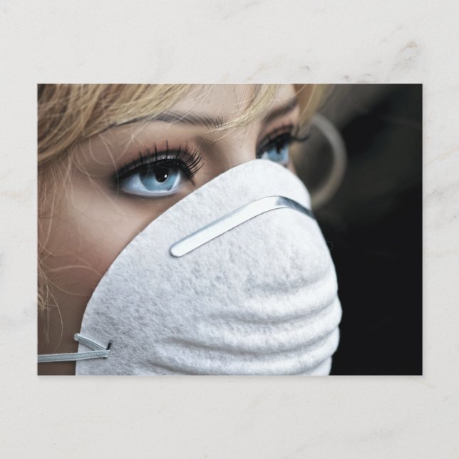 Corona Virus Protective Mask Vykort (Framsida)