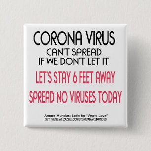 Corona Virus säkrare praxis. Ett vänligt sätt a Knapp
