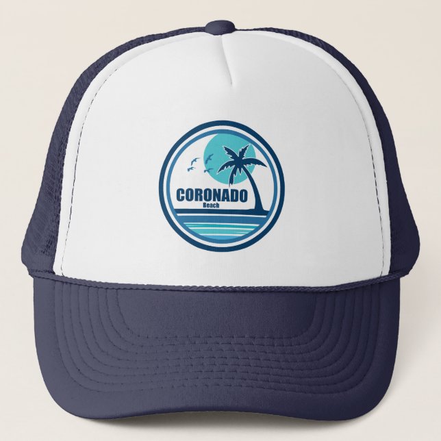 Coronado Beach California Palm Tree Birds Keps (Framsida)