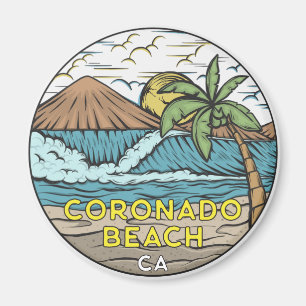 Coronado Beach California Vintage Magnet