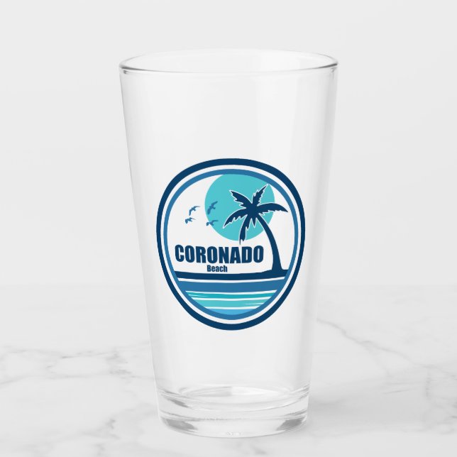 Coronado Beach Kalifornien Palmträd Fåglar Glaskopp (Framsida)