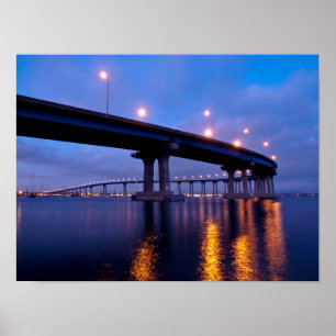 Coronado Bridge i Dusk Poster